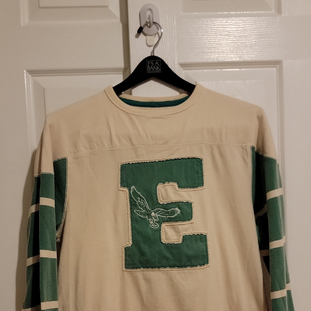 Vintage EAGLES Mitchell & Ness Cream Throwback Shirt